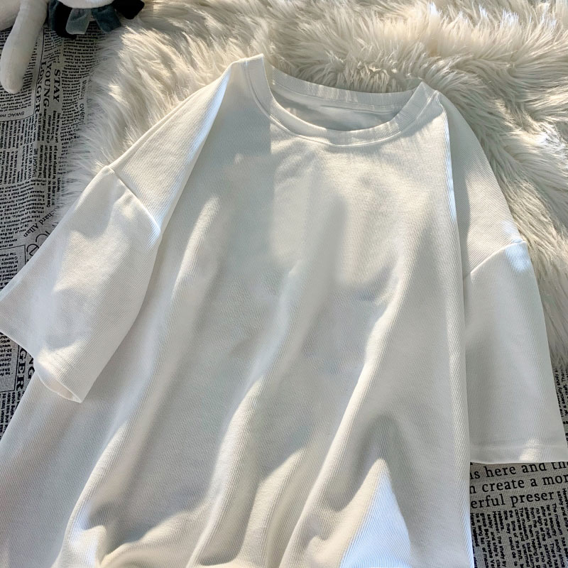 ins潮2022早春夏装新款短袖T恤女学生宽松洋气减龄百搭半袖上衣