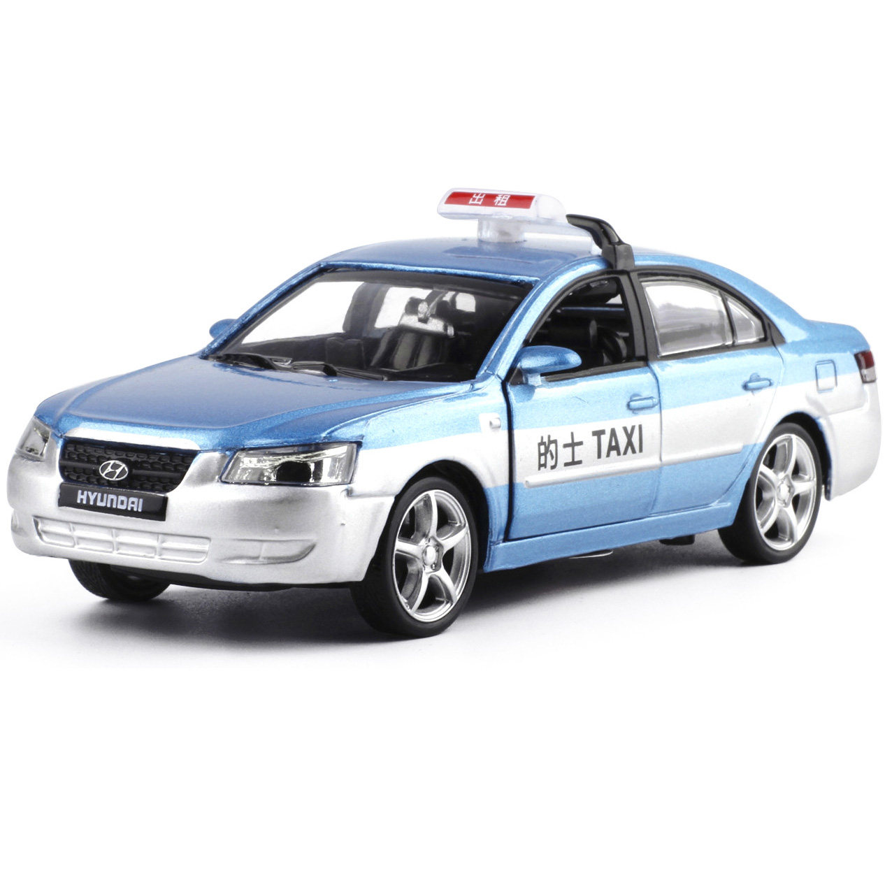 彩珀北京现代出租车的士计程车taxi合金玩具车成真车模车模