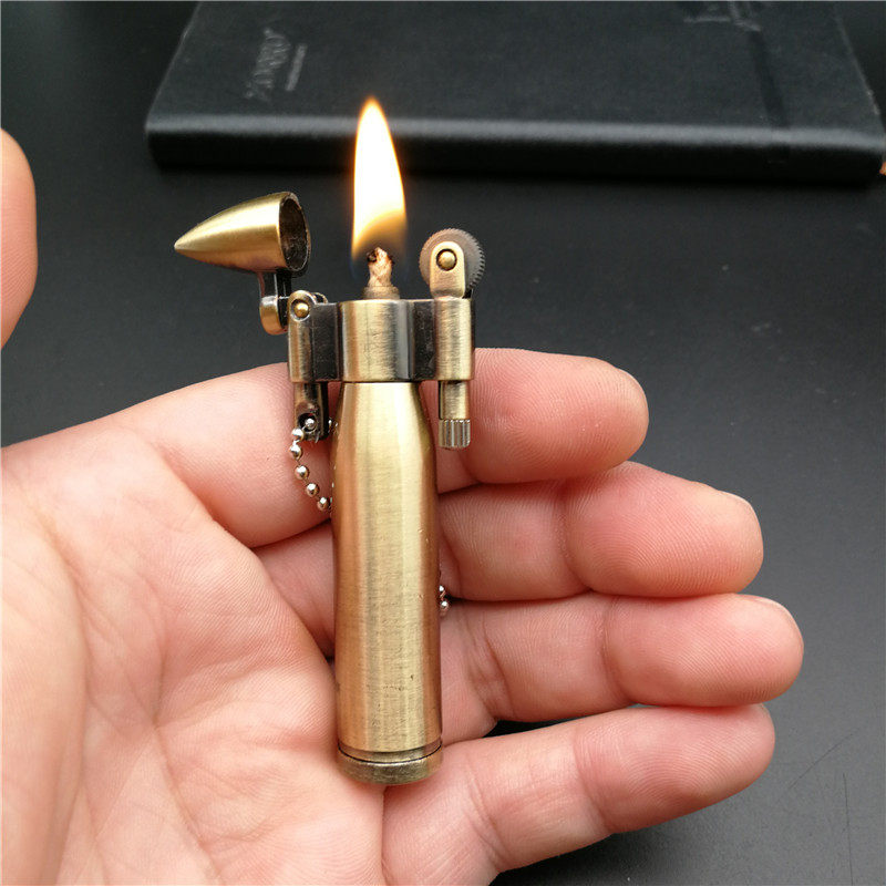 抖音网红子弹煤油打火机个性创意便携砂轮轮式煤油打火机