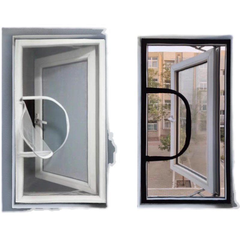 窗户防蚊纱窗打孔纱网夏季防虫窗帘可拆卸家用纱窗