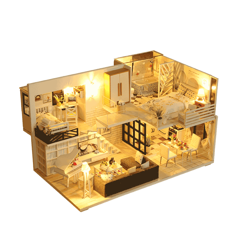 新年礼物diy小屋别墅手工制作小房子模型创意拼装玩具生日小情侣