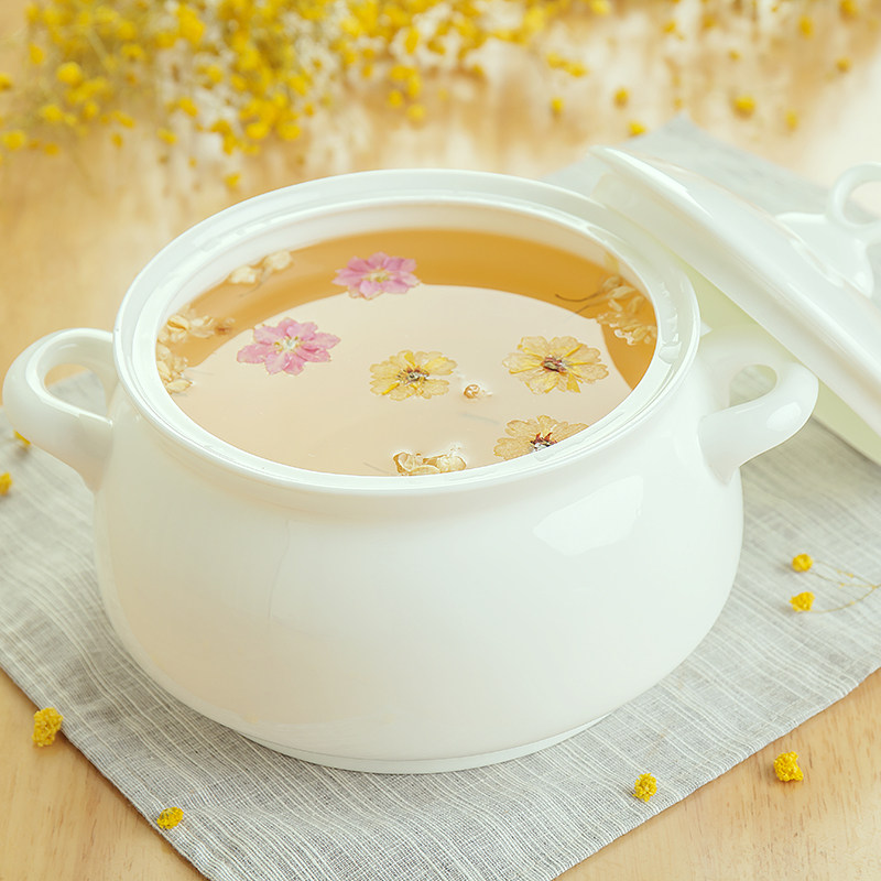 餐具骨瓷景德镇双耳品锅炖盅带盖大汤碗鸡汤煲汤碗