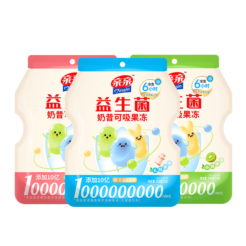 亲亲益生菌奶昔可吸果冻200g6袋