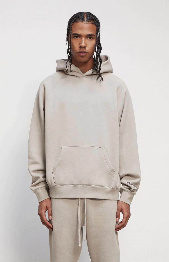 fogessentials复线纯色连帽fearofgod反光字母卫衣