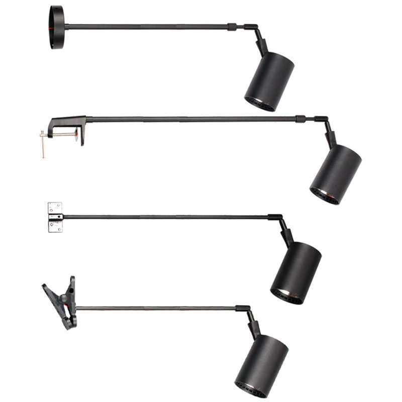 伸缩吊杆壁式明装长杆展会展览厅照画射灯