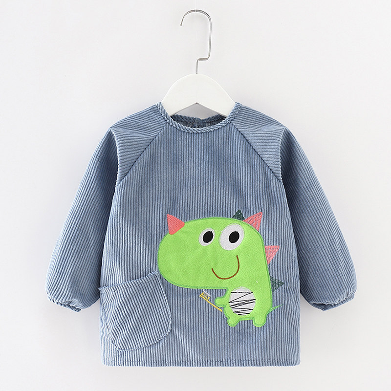 宝宝罩衣防水防脏儿童秋冬季男孩穿衣围兜吃饭反穿衣