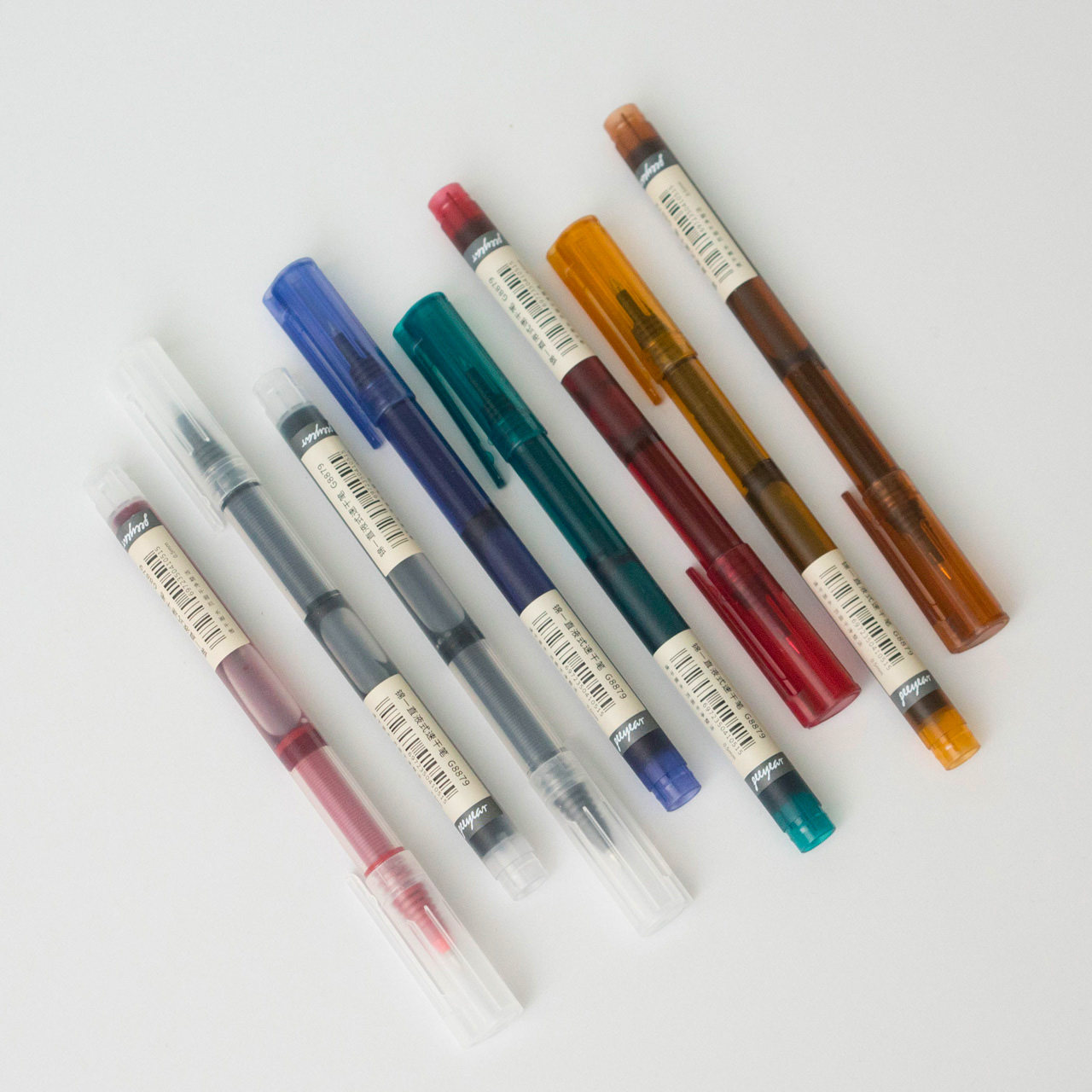 5mm大容量黑色笔水笔考试办公签字笔红蓝黑笔学生用作业神器复古色