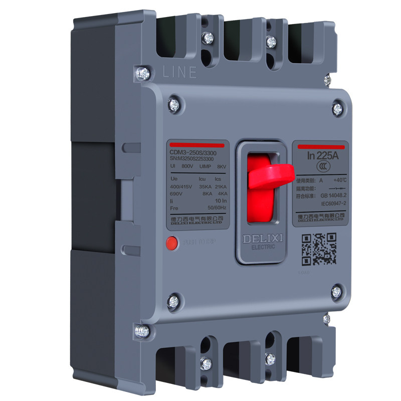 德力西塑壳断路器cdm3100a160a250a400a空气开关4p三相四线380v空气