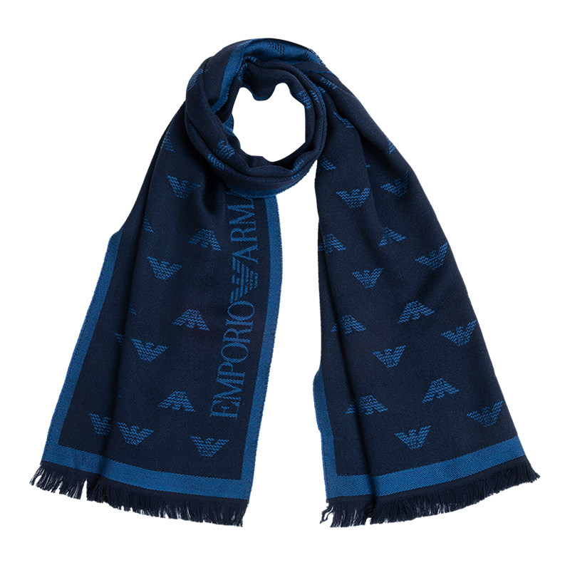 emporioarmani阿玛尼休闲标志logo羊毛围巾女士精选围巾