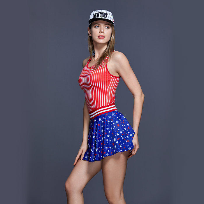 促销专柜正品号手品牌温泉泳衣条纹欧美风显瘦连体泳衣