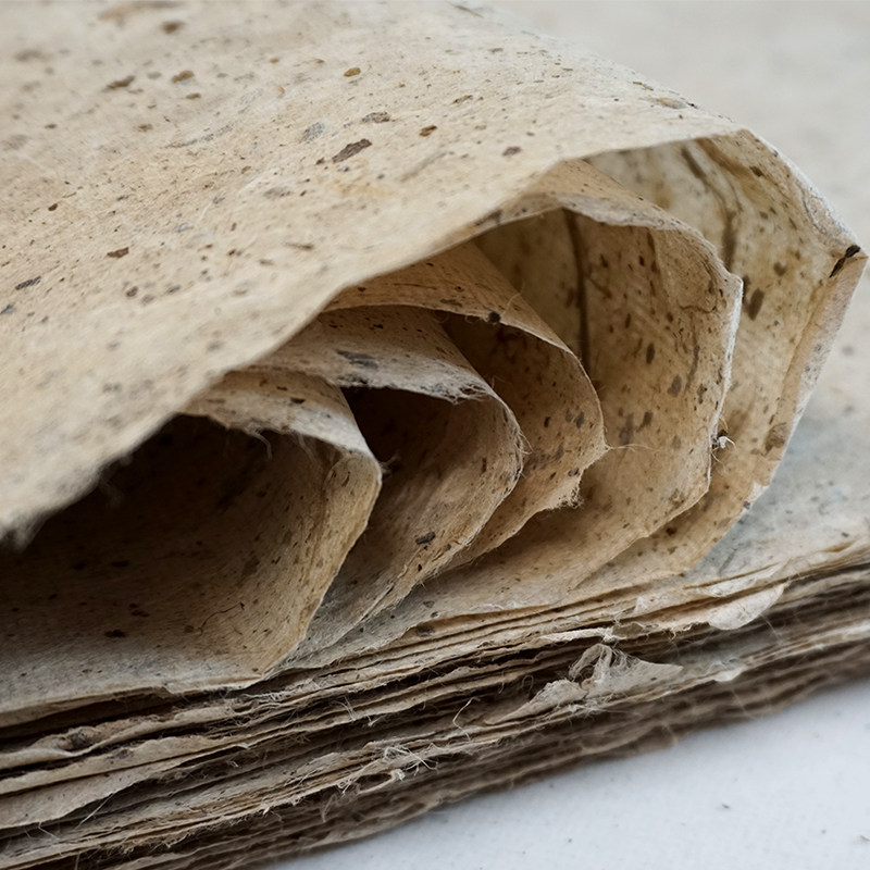 古法手工桑皮土纸毛边纸褚构皮麻纸书法国画毛边纸