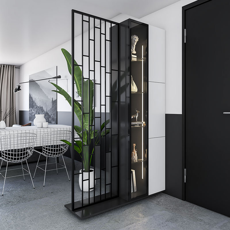 现代简约入户玄关酒柜客厅进门门厅隔断屏风装饰门厅