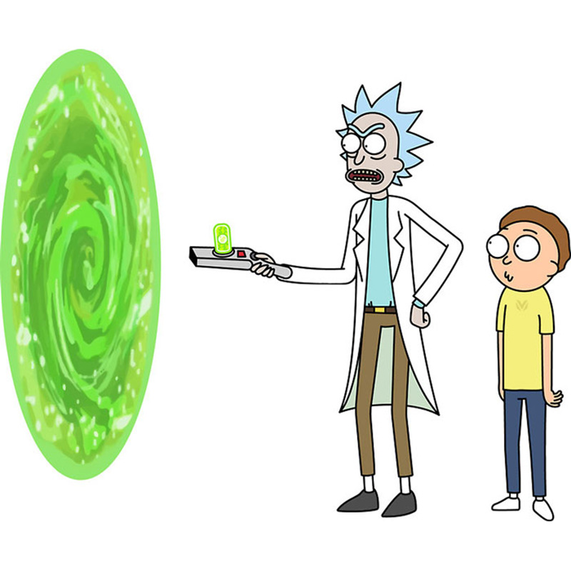 ram瑞克莫蒂rickandmorty传送门枪portalgun潮玩盲盒