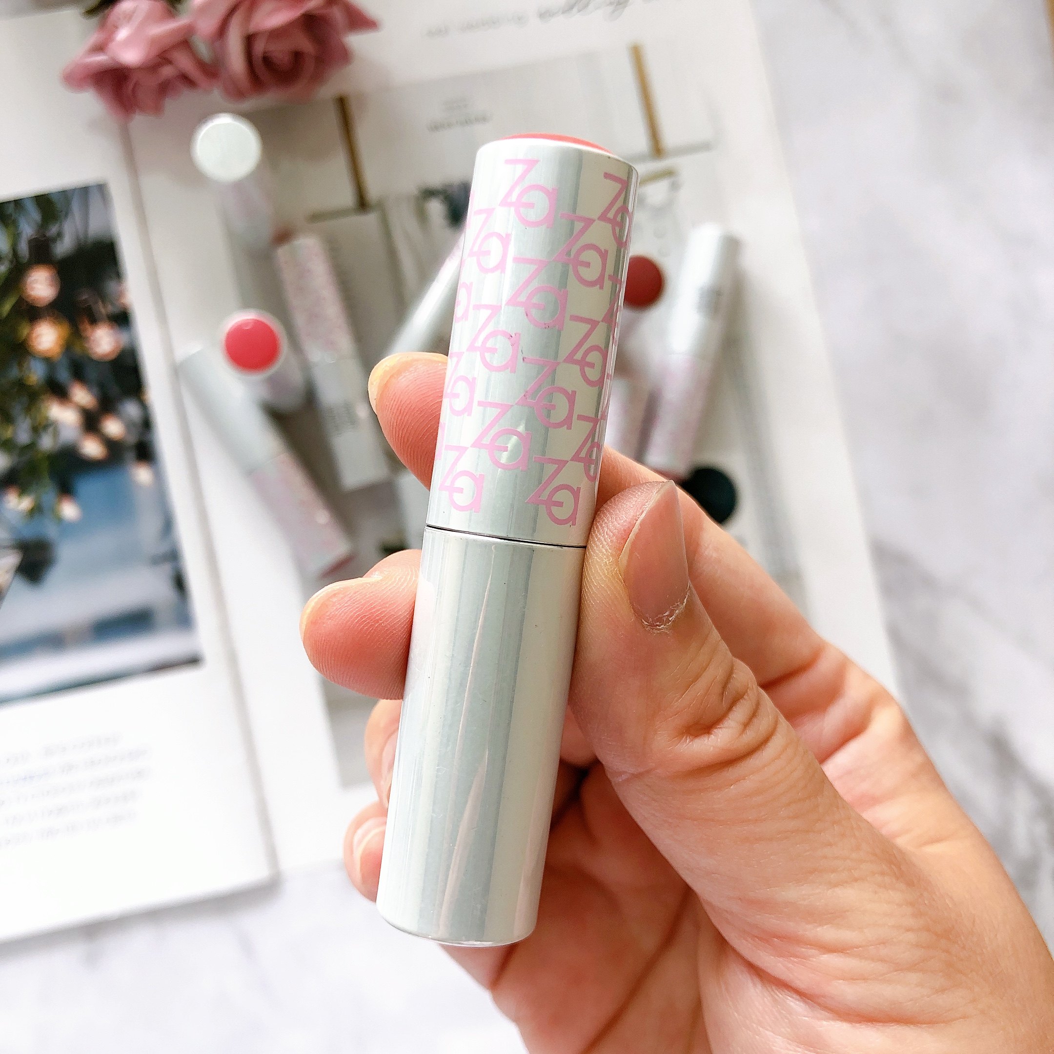 包邮za姬芮晶透光感晶盈胶原唇膏口红35g唇膏