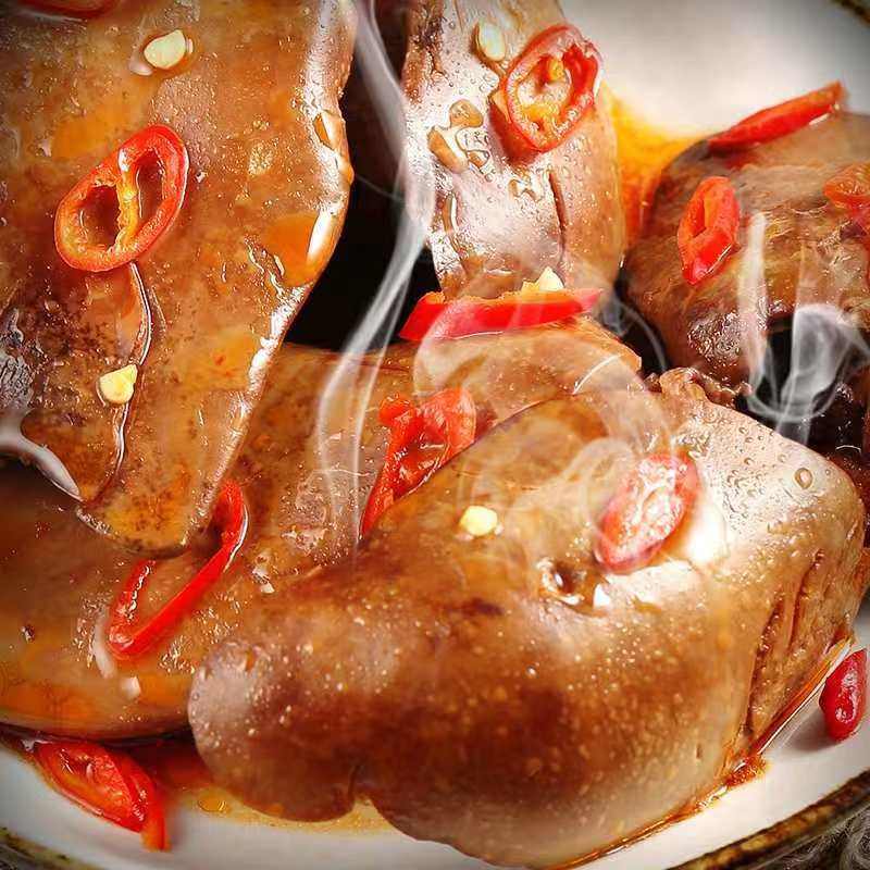 百瑞福汤老鸭老汤鸭心鸭肝30包即食香辣卤味鸭肉零食