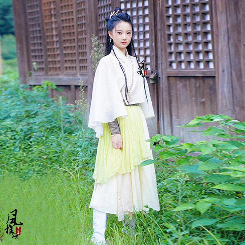 金庸武侠射雕英雄传古装温美玲黄蓉同款女汉女侠剑客民族服装