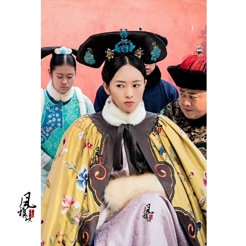 披风影视视如懿传同款绣花风斗清宫娘娘大氅民族服装