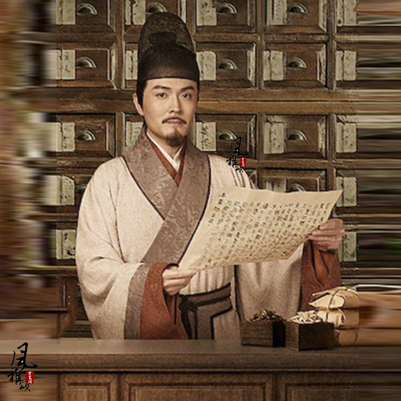 古装影视春秋战国孔子李时珍同款棉麻老百姓柜服大夫民族服装