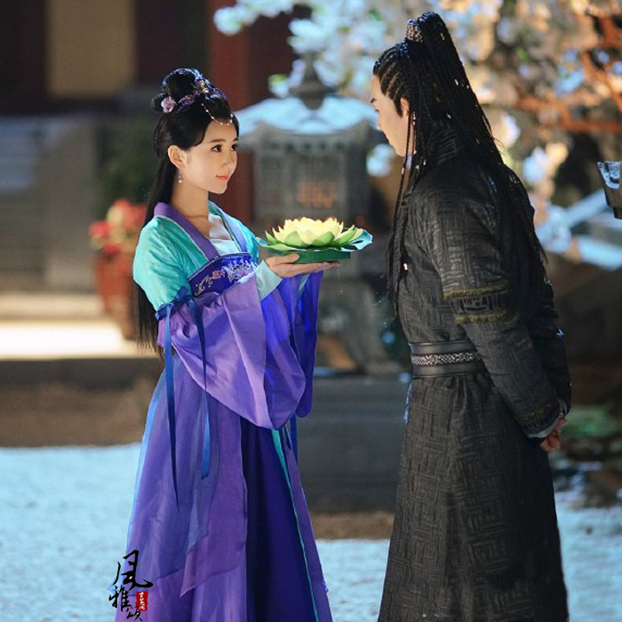 锦绣未央同款唐风汉影视古装毛晓彤李常茹绣花花小姐舞蹈民族服装