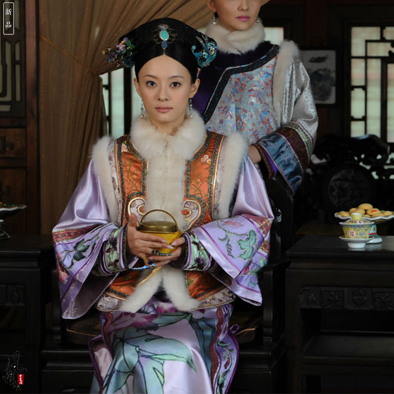 甄嬛步步惊心心同古装马甲秋冬背心夹棉保暖民族服装