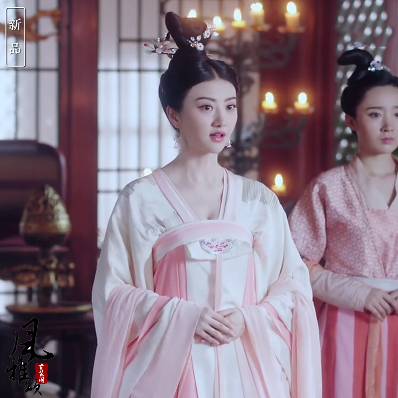 景甜古装襦裙齐胸仙女唯美唐风唐朝影视沈珍珠民族服装