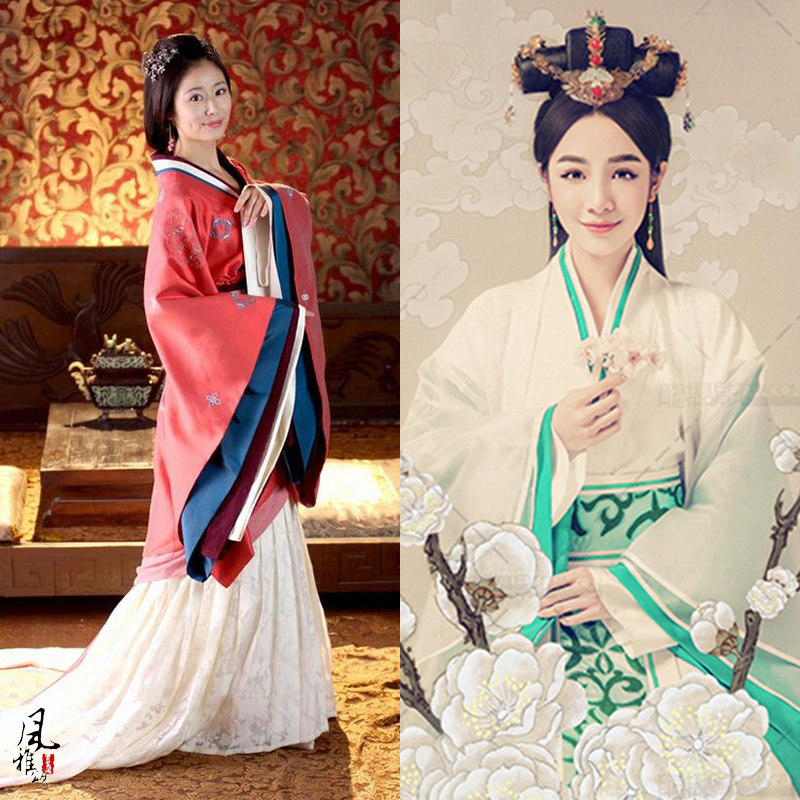 汉朝妃子公主宫女女服广袖拖尾美人心计同款古装民族服装