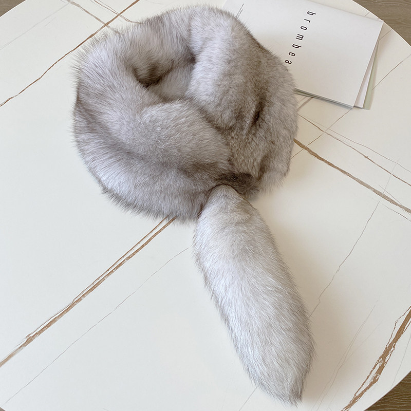 狐狸冰奴寒域围脖保暖毛保暖皮草围巾冬季狐狸皮女士围巾