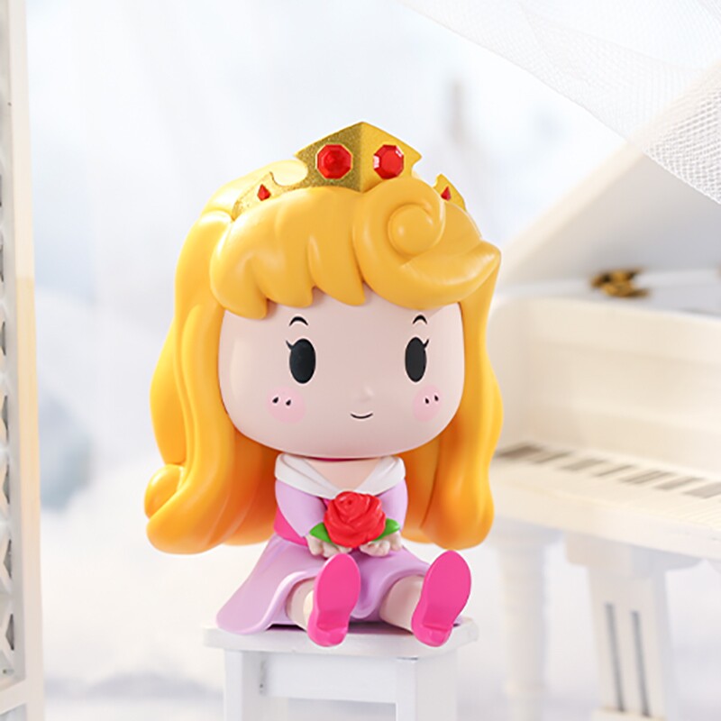 迪士尼公主坐坐家族盲盒正版泡泡玛特白雪爱丽儿爱乐佩潮玩盲盒