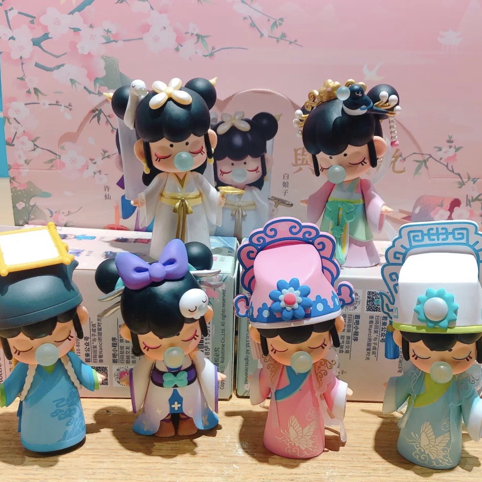 正版nanci与子成说盲盒三代少女全套虞姬白素贞织女潮玩盲盒