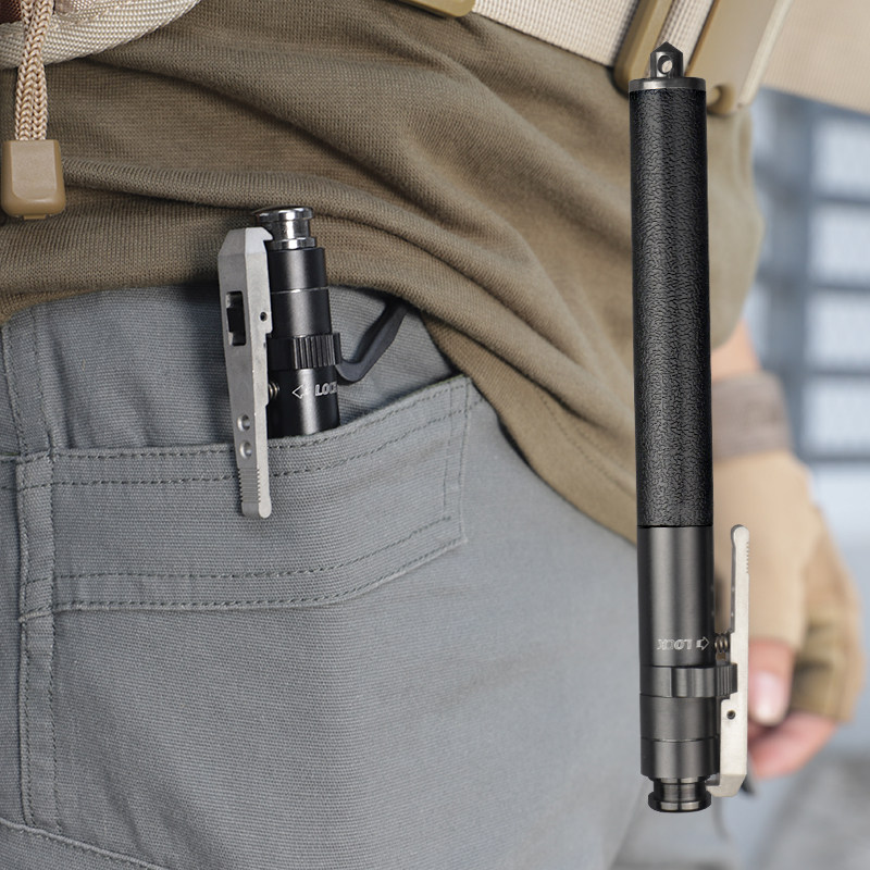 迷你自动弹簧甩棍子合法车载防身武器自卫防狼用品伸缩钢笔棍甩辊