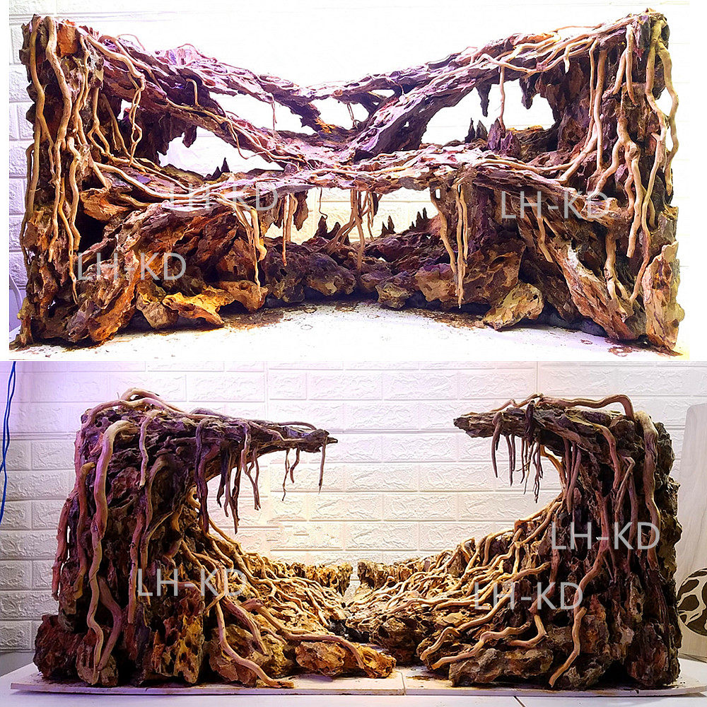 树桩柚木沉木杜鹃枝条木鱼鱼缸水族箱造景装饰造景