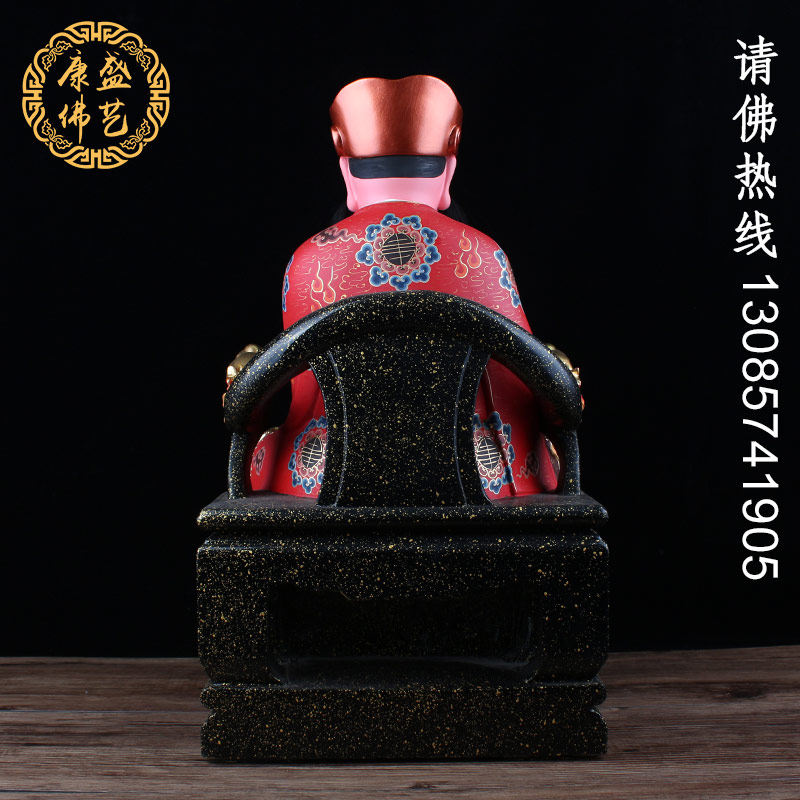 16寸保生大帝佛像摆件吴夲吴真人香樟木雕真金摆件