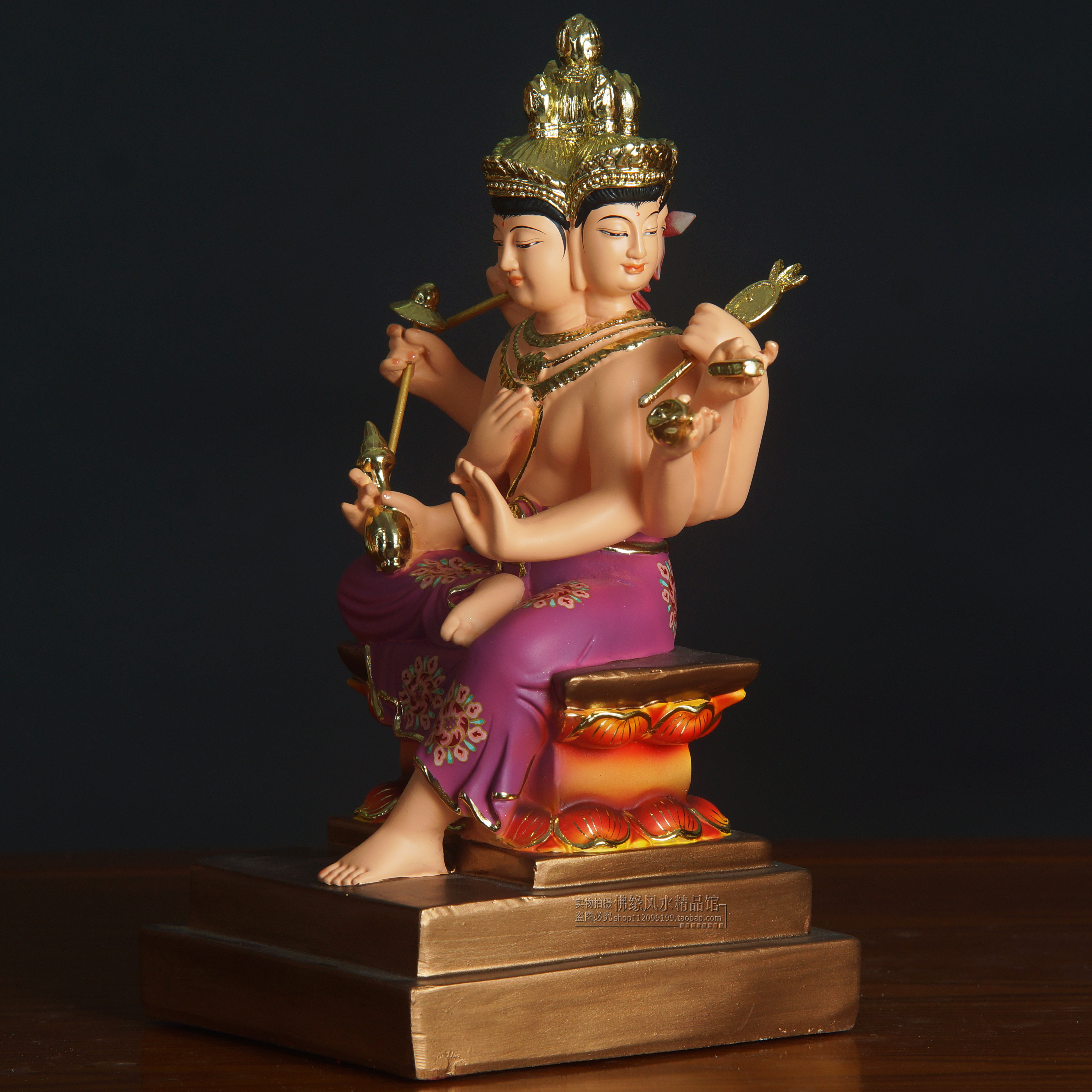 佛像19寸四面有求必应应大梵天天王泰国树脂摆件