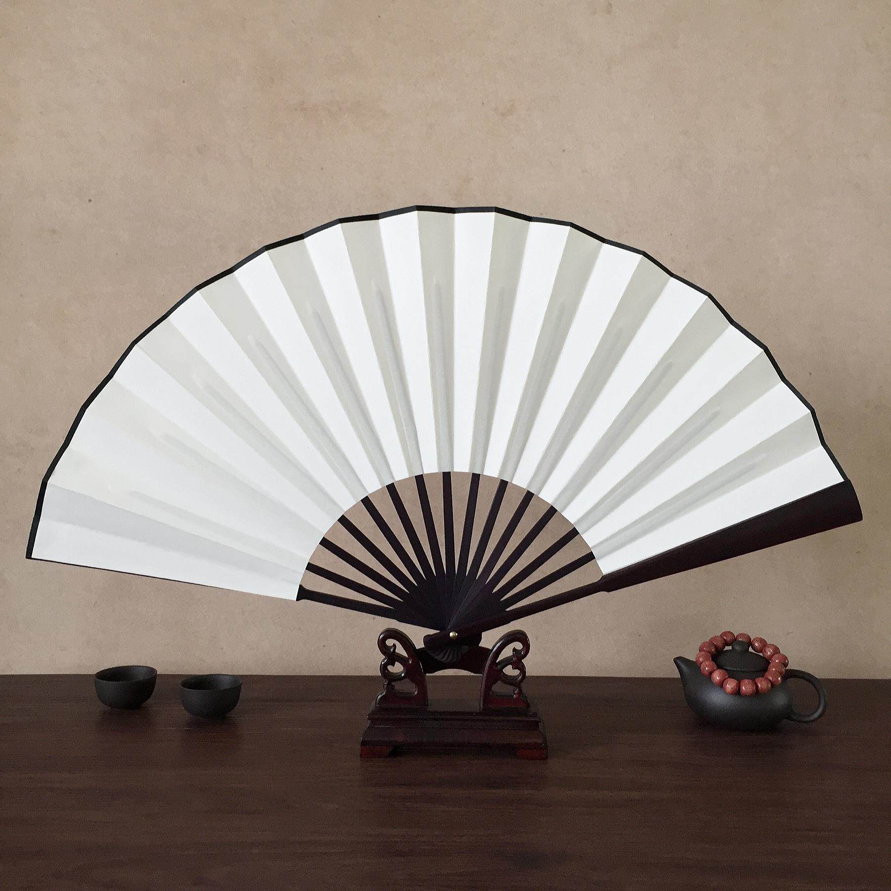 折扇复古10寸空白扇子中国国风山水书画国画扇子