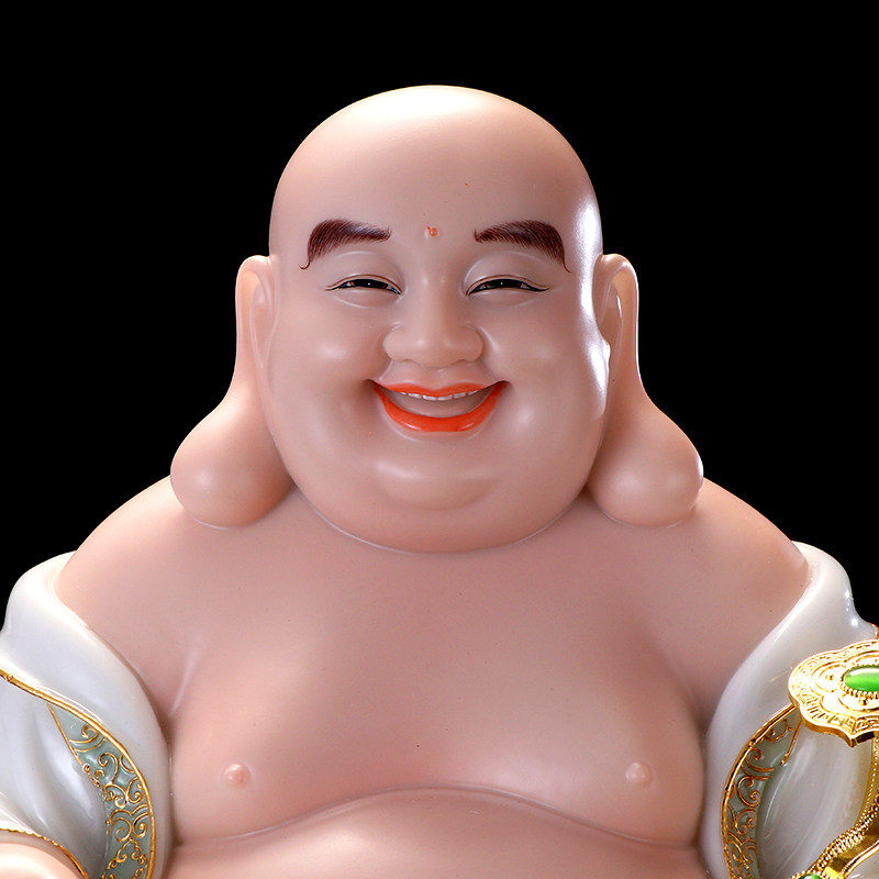 弥勒大肚菩萨供奉玄关笑佛家用招财风水摆件摆件