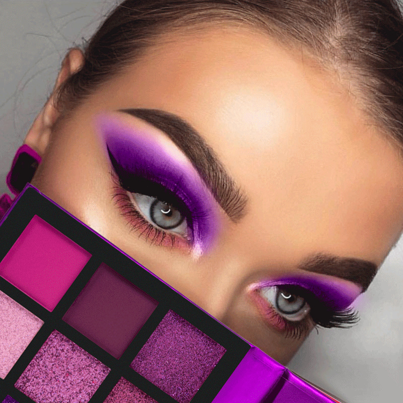 欧美眼影混血妆风紫色蓝色大地女眼小众美国眼影