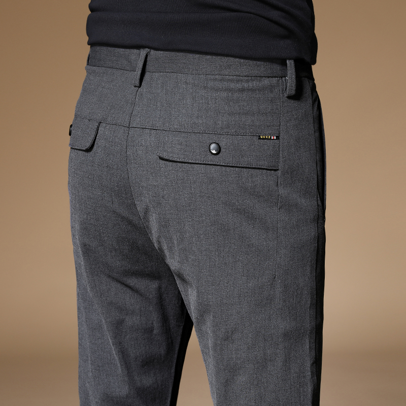 男裤子春秋款休闲裤宽松直筒韩版潮流弹力舒适百搭中年爸爸装男裤