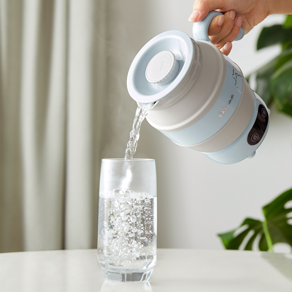 小熊折叠水壶旅行电热水壶宿舍小型迷你家用便携式电热水壶