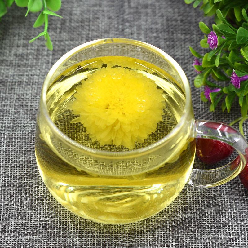 婺源皇菊金丝晓起黄菊大菊花茶一朵一杯皇菊花茶江西黄菊花花草茶