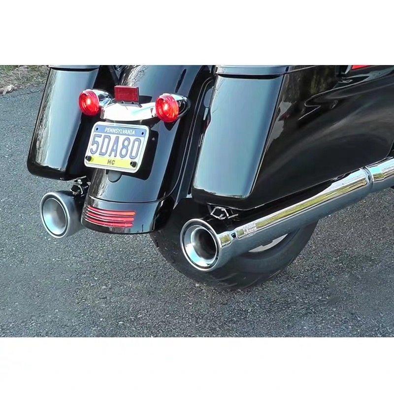 哈雷改装滑翔路王公路街滑美国进口cobra眼镜蛇摩托车排气管