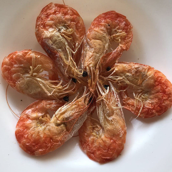 潮州特产渔民自制自晒海日晒软壳虾干烤虾休闲虾干