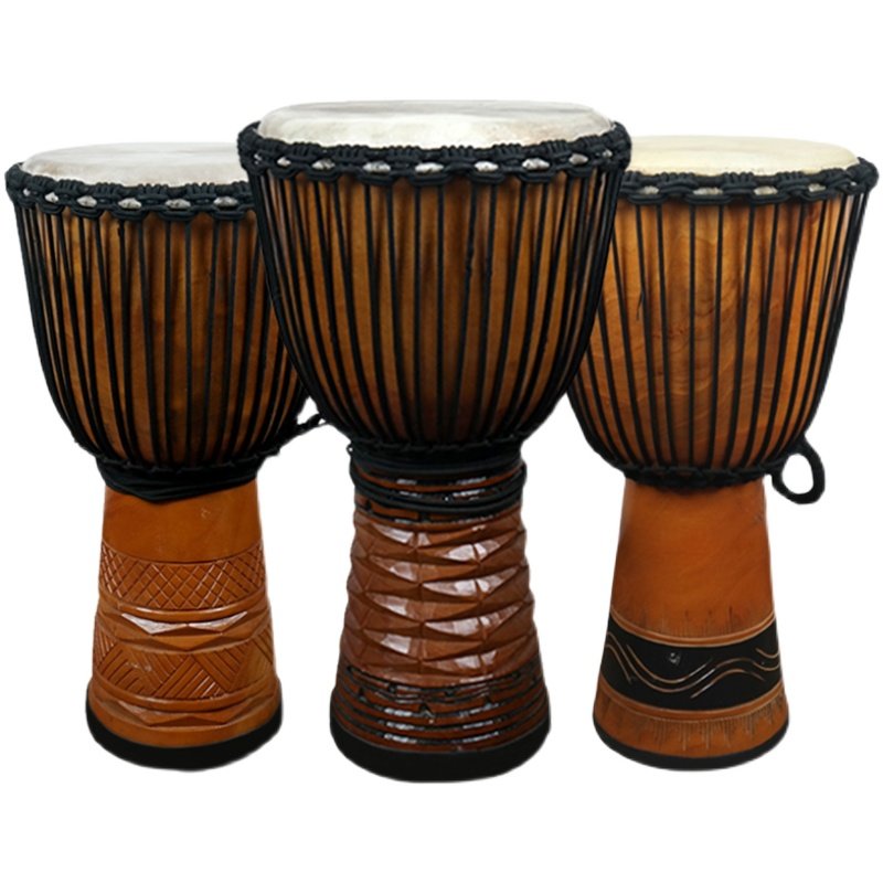瑞驰驰飞扬瑕疵12寸手工雕刻非洲金杯金贝手鼓非洲鼓