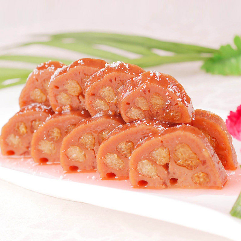 糖藕蜜汁莲藕甜藕桂花糯米酒店凉菜熟食特产莲藕