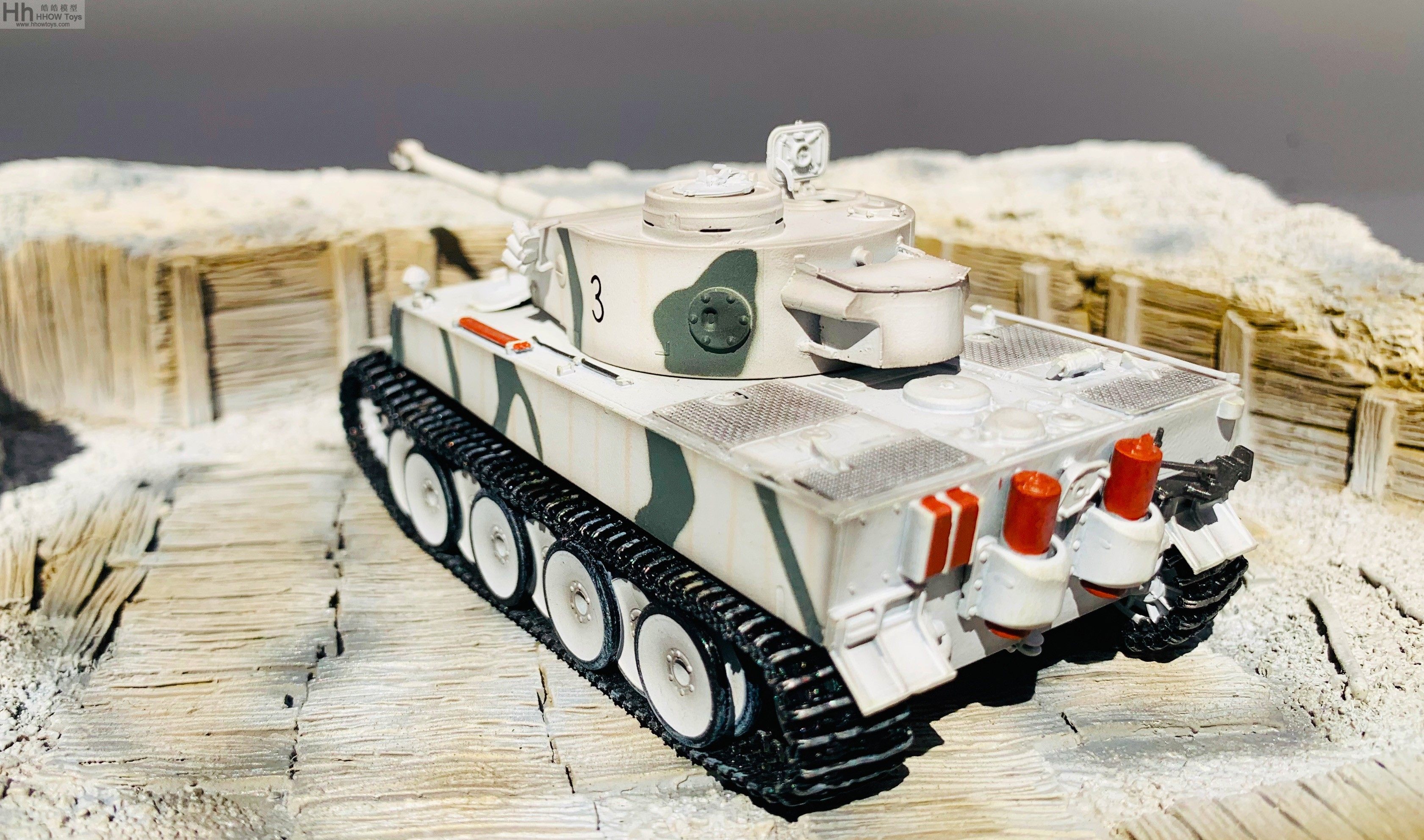 模型三荣虎式坦克初期型雪地涂装限量完成成品坦克