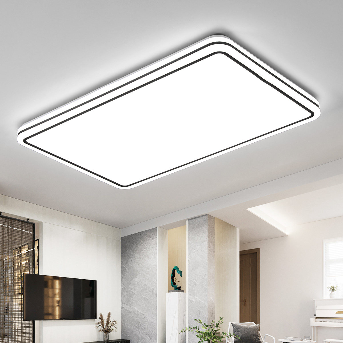 客厅led吸顶灯超薄简约现代大气圆形方形卧室客厅吸顶灯