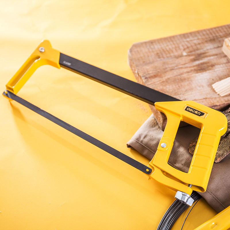 钢锯锯子得力家用手工手锯木工工具金属切割钢锯