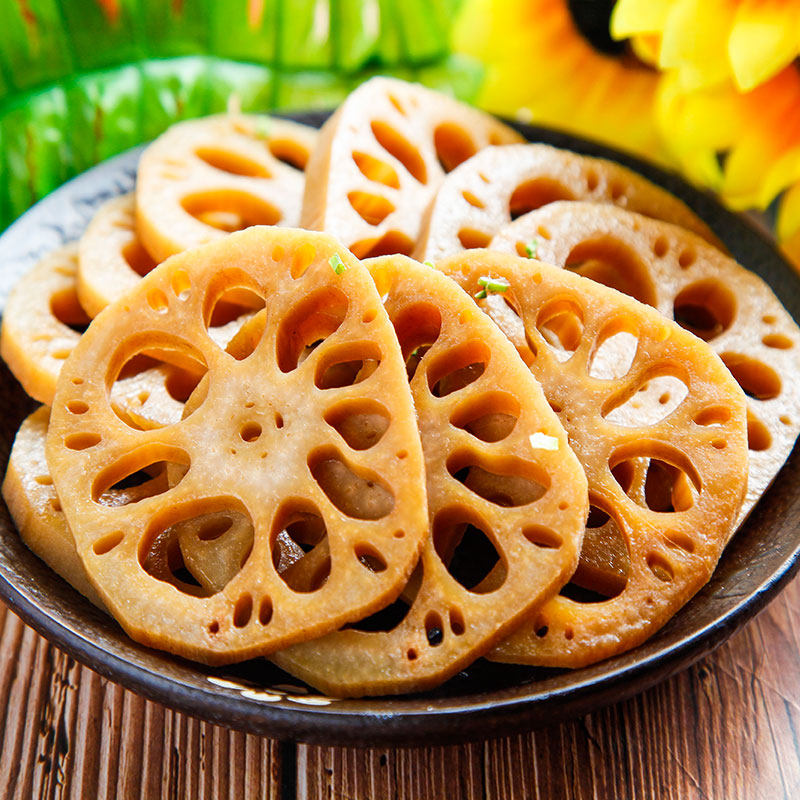 湖南特产鸭子香辣藕片500g麻辣莲藕卤味小包蔬菜干