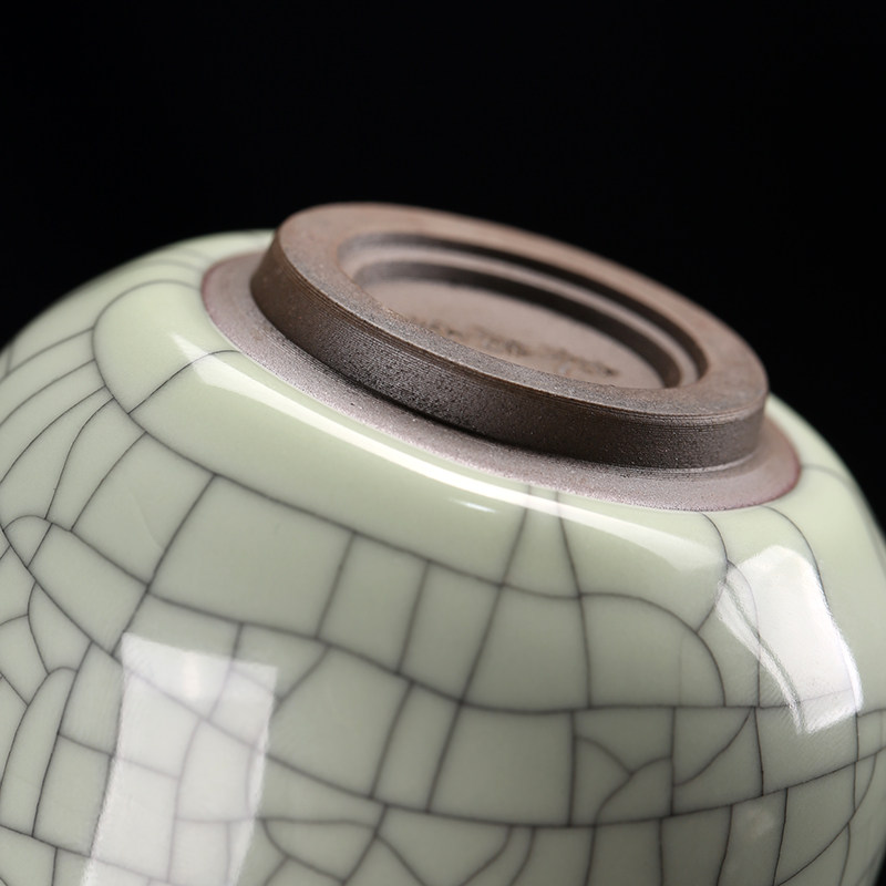 官窑开片高端单杯主人功夫茶杯子男士陶瓷茶具茶杯