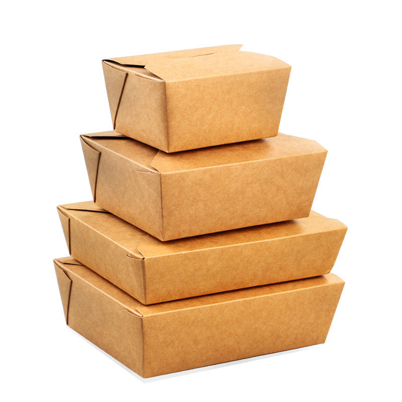 牛皮纸餐盒外卖一次性炸鸡打包盒长方形沙拉寿司炒饭纸盒便当饭盒