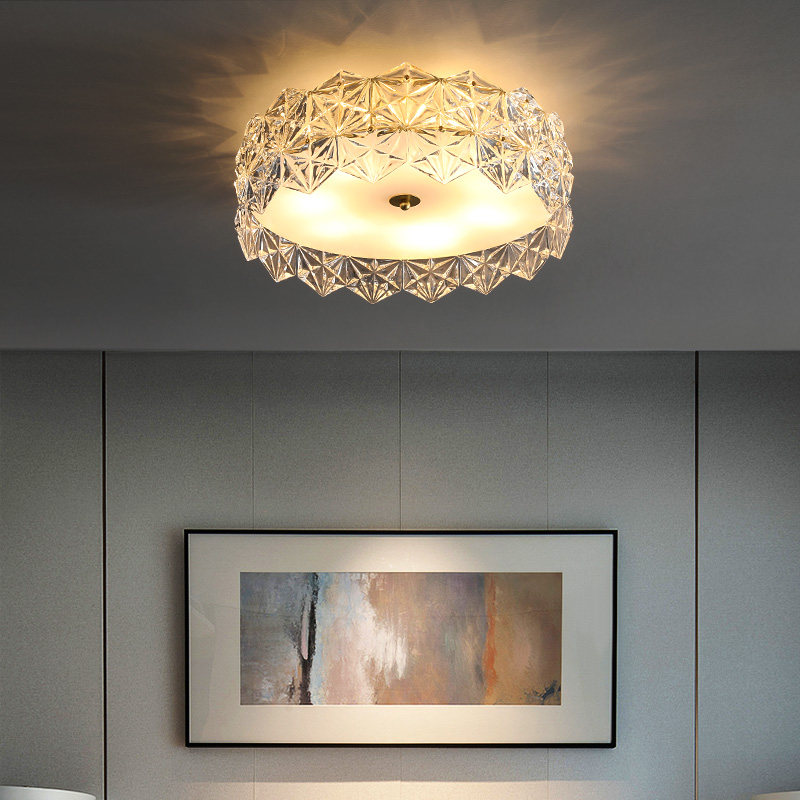 轻奢后现代吸顶灯简约创意大气卧室圆形家用温馨餐厅